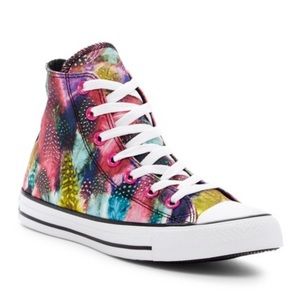 Feather high top converse